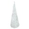 Northlight 6ft Lighted White Tinsel Pop-Up Artificial Christmas Tree, Blue Lights